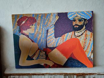 quadro salvatore fiume originale con certificato