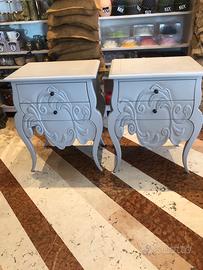 Coppia comodini legno grigio