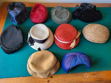 LOTTO 9 CAPPELLINI DONNA ANNI 50-60