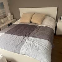 LETTO MATRIMONIALE IKEA MALM CON 4 CASETTI e MATER