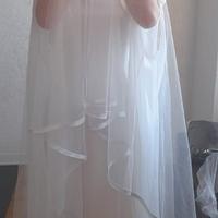 Abito Bianco da sposa in raso e tulle