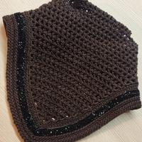cuffia cavallo fatta a mano con glitter