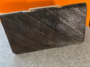 Albertario borsa di lucertola nera