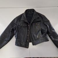 Echtes Leder Giacca Chiodo Vintage in Pelle - XL