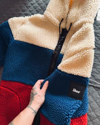 Felpa SHOE sherpa full zip con capouccio