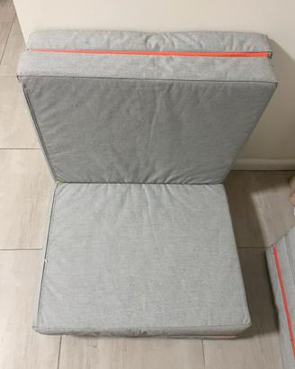 🛋️ 2 Cuscini pieghevoli IKEA – pouf - 4 sezioni