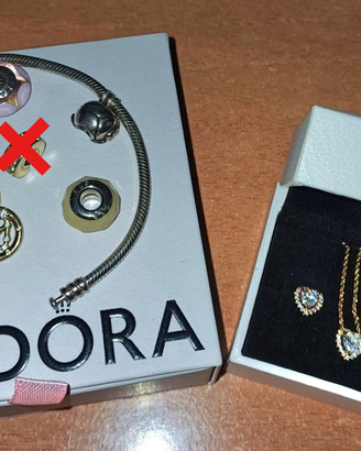 Set Bracciale con charm, collane e orecchini