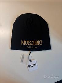 Berretto Moschino Milano Nero e Oro