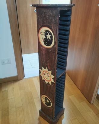 porta cd legno
