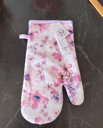 Guanto da cucina a fiori