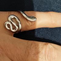 anello forma serpente in acciaio 19'5 mm regolabil