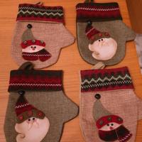 N°4 Muffole decorative con Babbo Natale e Snow Man