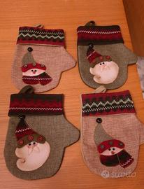 N°4 Muffole decorative con Babbo Natale e Snow Man