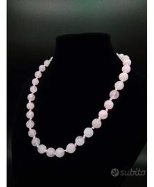 Collana da donna in quarzo rosa