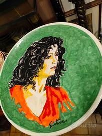 Piatto di ceramica Deruta Renato Guttuso 