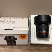 Samyang 14 mm ED AS IF UMC con attacco Nikon