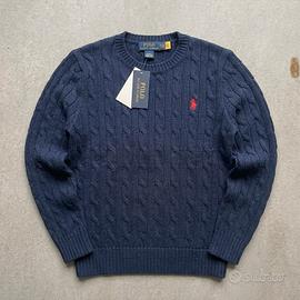 Pull Ralph Lauren Navy Blue M Old Money