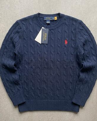 Pull Ralph Lauren Navy Blue M Old Money