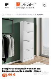 Scarpiera slim salvaspazio