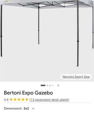 rubosto gazebo chiudibile 3x3 