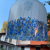 Lampadario a campana in vetro Murano