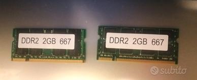 RAM per PC Portatile 2x2 GB DDR2