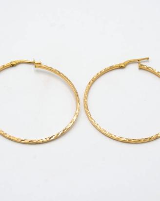 Orecchini a cerchio in oro giallo 18 kt D.13