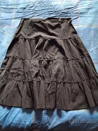 Gonna in velluto nera