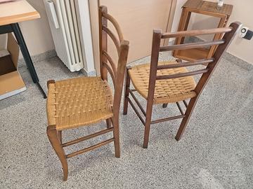 sedie impagliate fatte a mano