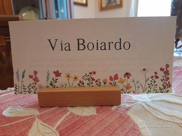 Segnaposto, porta carte menù