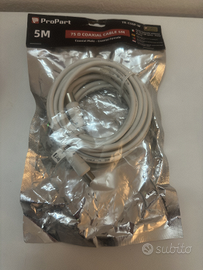 Cavo Antenna TV Coassiale ProPart 5 Metri - Nuovo 