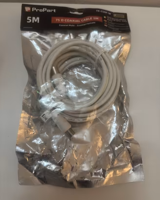 Cavo Antenna TV Coassiale ProPart 5 Metri - Nuovo 
