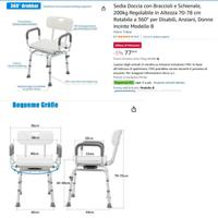 sedia per la doccia
