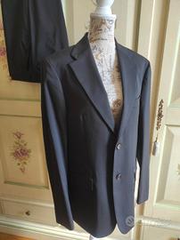 completo uomo giacca pantaloni marrone con righe,,