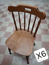 Sei sedie OLD AMERICA vintage