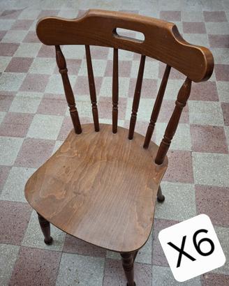 Sei sedie OLD AMERICA vintage