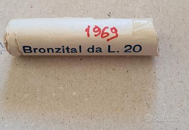 2 rotolini di 50 pezzi cad. di 20 lire 