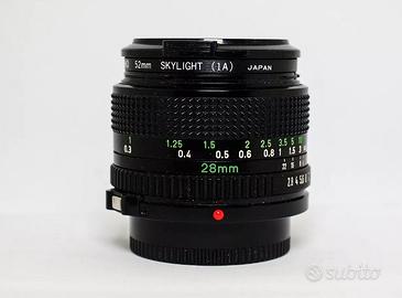 OBIETTIVO CANON 28 F 2.8 FD BUONISSIME CONDIZIONI