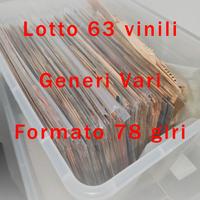 Lotto 63 Vinili 78 Giri – Collezione Vintage
