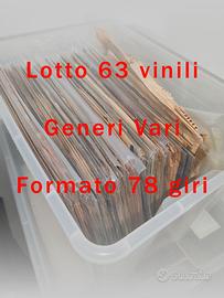 Lotto 63 Vinili 78 Giri – Collezione Vintage