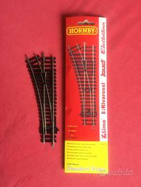Deviatore sx Hornby H0 raggio 438mm