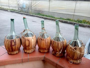 Fiaschi vetro soffiato antichi vintage