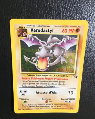 Pokemon, Aerodactyl, Fossil, FO 1, 1/62,Prerelease