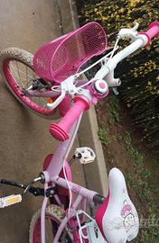 Bicicletta bambina  4-5 anni rosa e bianca Hello K