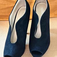 Scarpe nere scamosciate con tacco 12