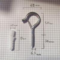 Ganci muro, stop, tesseli +sicura 80x42x6,5mm (M6)