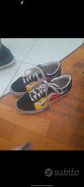 vans con fiamma rosse e nere