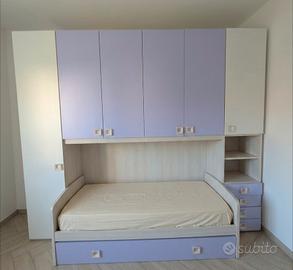 Cameretta a ponte con doppio letto estraibile 