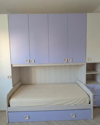 Cameretta a ponte con doppio letto estraibile 