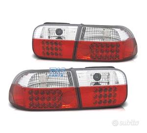 FANALI HONDA CIVIC 91-95 LED ROSSO CROMATO